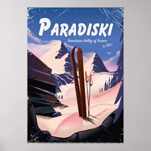 Vallée de Paradiski Tarentaise, France, Affiche de (Devant)