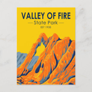 Valley Fire State Park Nevada Carte postale Vintag