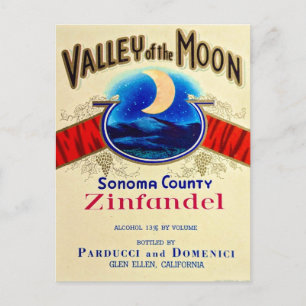 Valley of the Moon Zinfandel Carte postale