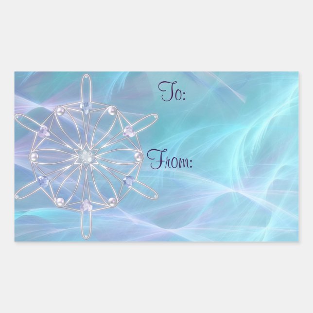 Valse des Stickers Cadeau des Snowflakes (Devant)