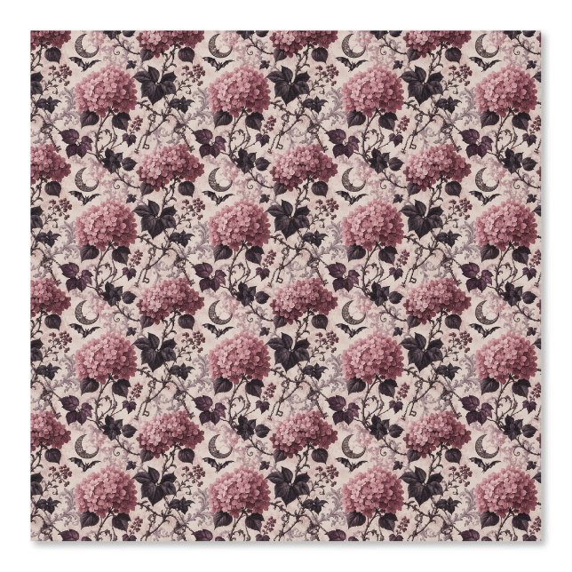 Vamp Romantique Papier Peint Hydrangea Rose Gothiq (Recto)