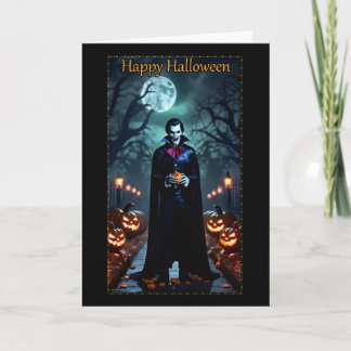 Vampire à la carte d'Halloween à la balade