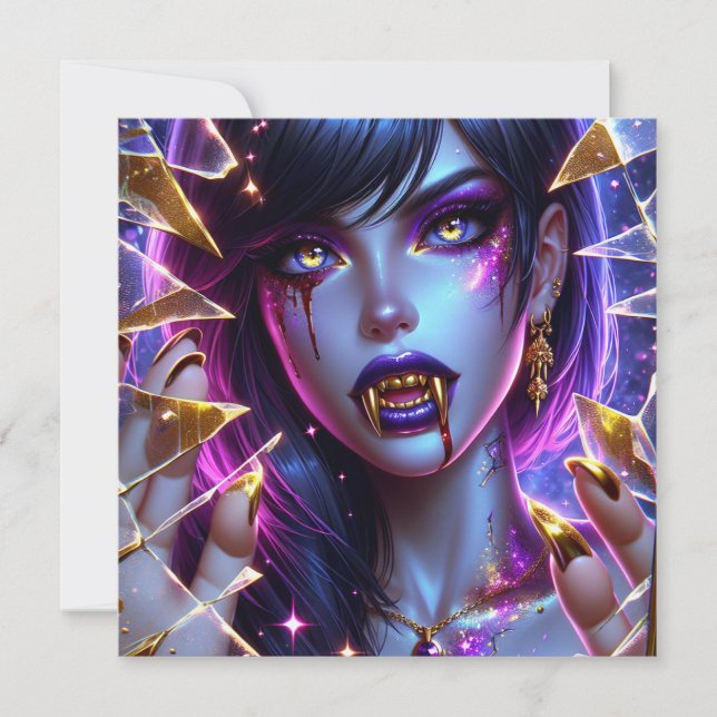 Vampire avec Gold Fangs Halloween Party (Devant)