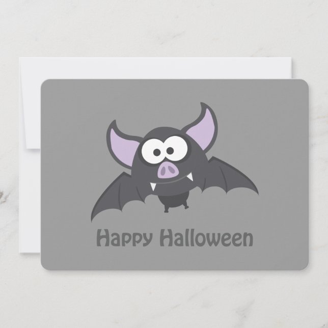Vampire Bat Halloween Party Invitation (Devant)