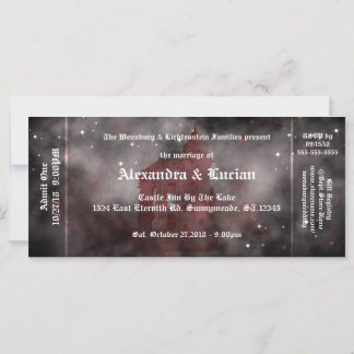 Vampire Castle Gothique Mariage Invitations