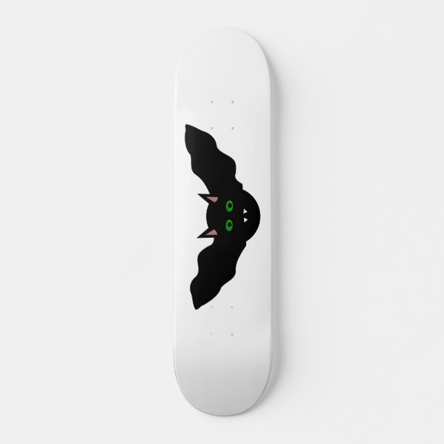 Vampire Chat Face Bat Halloween Skateboard (Devant)