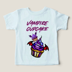 Vampire Cupcake Kids Halloween T-Shirt - Cute Cupc