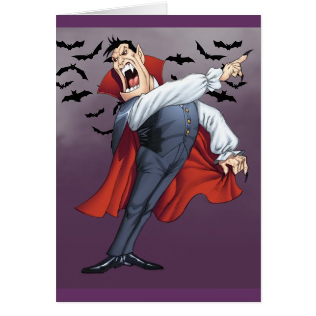 Vampire drôle de bande dessinée avec des battes (Devant)