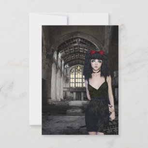 vampire gothique robe noire fille église