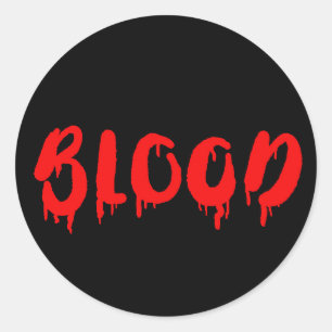 Vampire goutte de sang étiquette Halloween