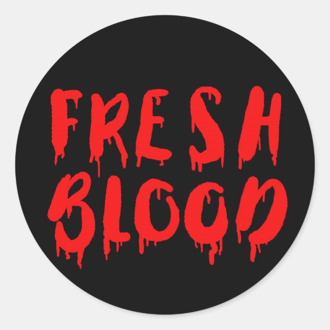 Vampire Sang frais Halloween boissons étiquette (Devant)