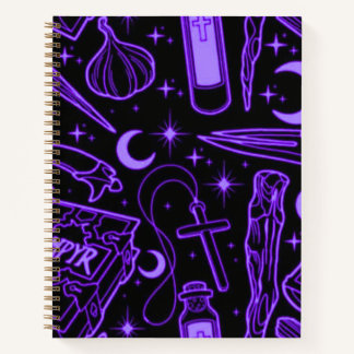 Vampire violet thème carnet en spirale à couvertur
