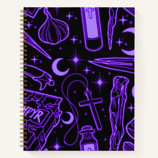 Vampire violet thème carnet en spirale à couvertur (Devant)