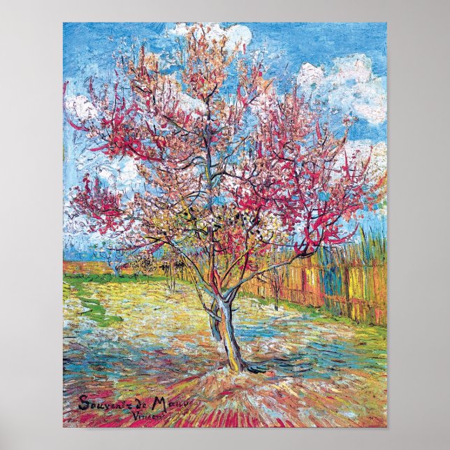 Van Gogh - Affiche Pêchers roses (Devant)