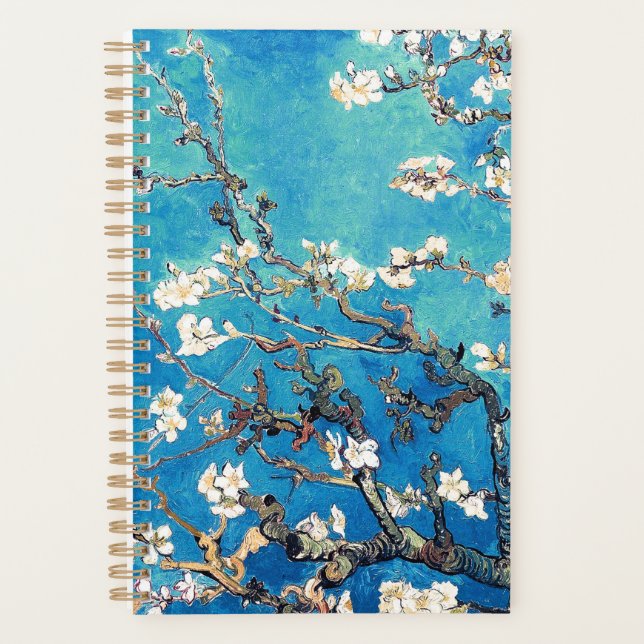 Van Gogh Almond Blossoms bleu turquoise (Devant)