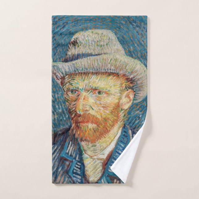 Van Gogh - Autoportrait avec un Casquette gris (Serviette à main)