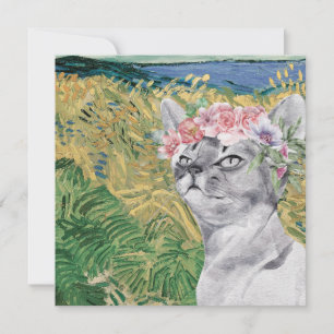 Van Gogh Blé Field et Fancy Cat