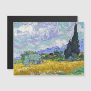 Van Gogh - Champ de blé cyprès Carte magnétique