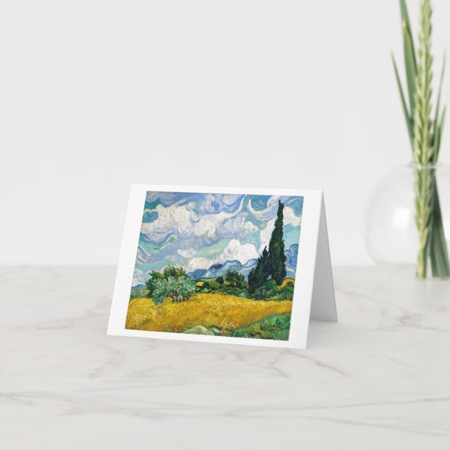 VAN GOGH "CHAMP DE BLÉ" MERCI CARTE DE BIENVENUE (Devant)