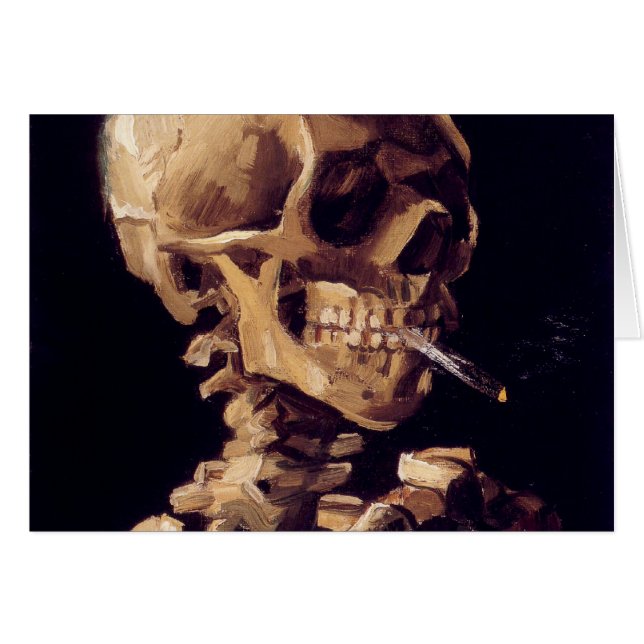 Van Gogh - crâne avec une cigarette brûlante (Devant horizontal)