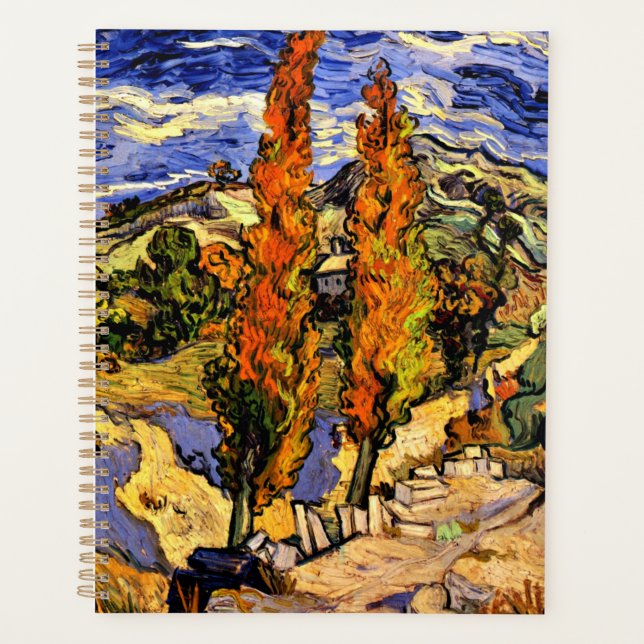 Van Gogh - Deux peupliers sur une colline (Devant)