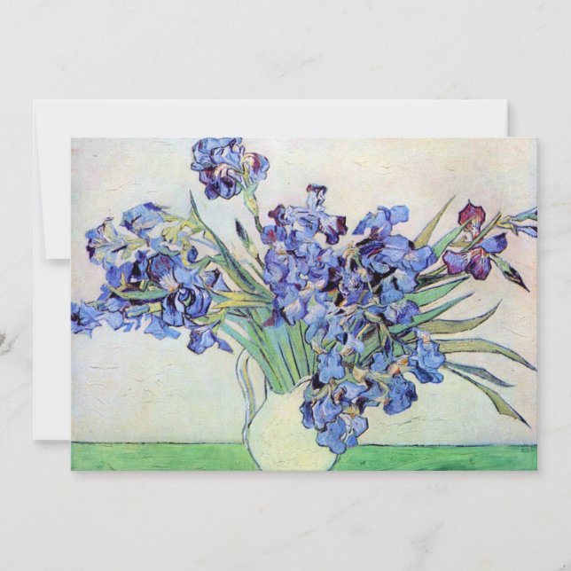 Van Gogh Irises Faire-part de mariage (Devant)
