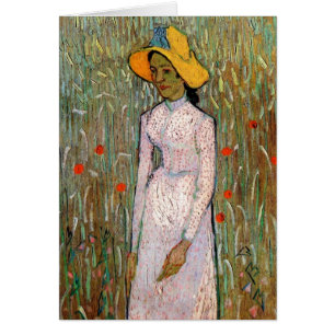 Van Gogh, Jeune Fille Debout ; Fond de Blé