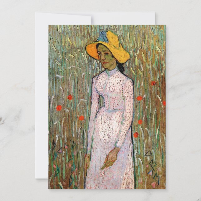 Van Gogh, Jeune Fille Debout ; Fond de Blé (Devant)