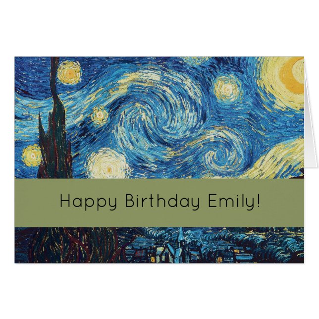 Van Gogh Nuit étoilée Vintage Bleu Chef-d'œuvre (Devant horizontal)