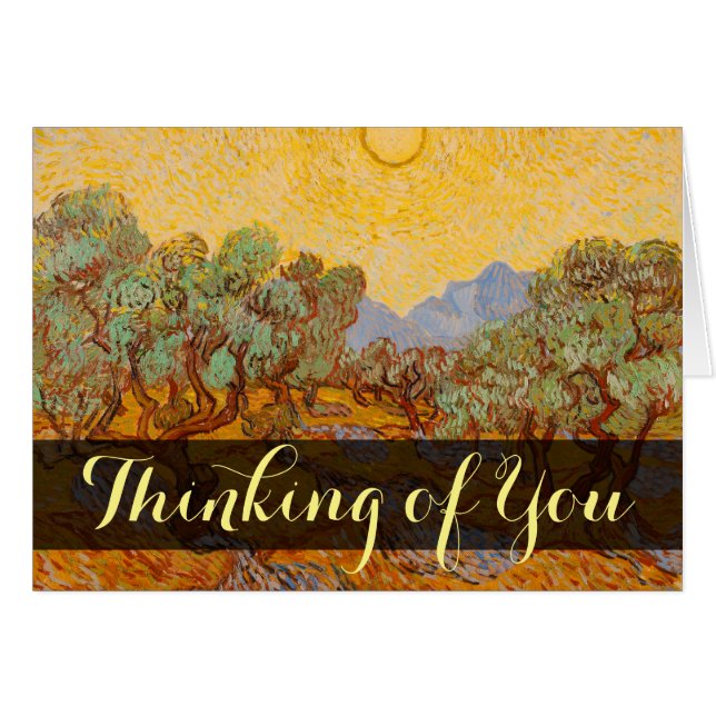 Van Gogh Olive Trees Soleil Jaune Ciel (Devant horizontal)