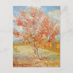 Van Gogh Pink Peach Tree sur invitation en fleurs
