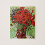 Van Gogh Red Poppies and Daisies Puzzle<br><div class="desc">Van Gogh Red Poppies et Daises Puzzle. Peinture à l'huile sur toile de 1890. Un tableau de fleurs coloré de Van Gogh, bien qu’il ne soit pas aussi célèbre que son célèbre vase de tournesols, cette oeuvre représente une autre entrée charmante dans le vaste catalogue de natures mortes florales de...</div>