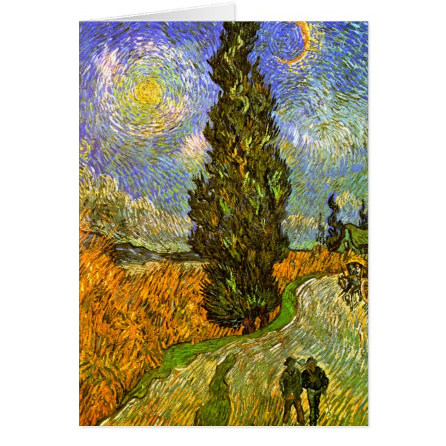 Van Gogh : Route avec Cypress et étoile (Devant)