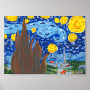 Van Gogh, Starry Night Print, Value, Poster