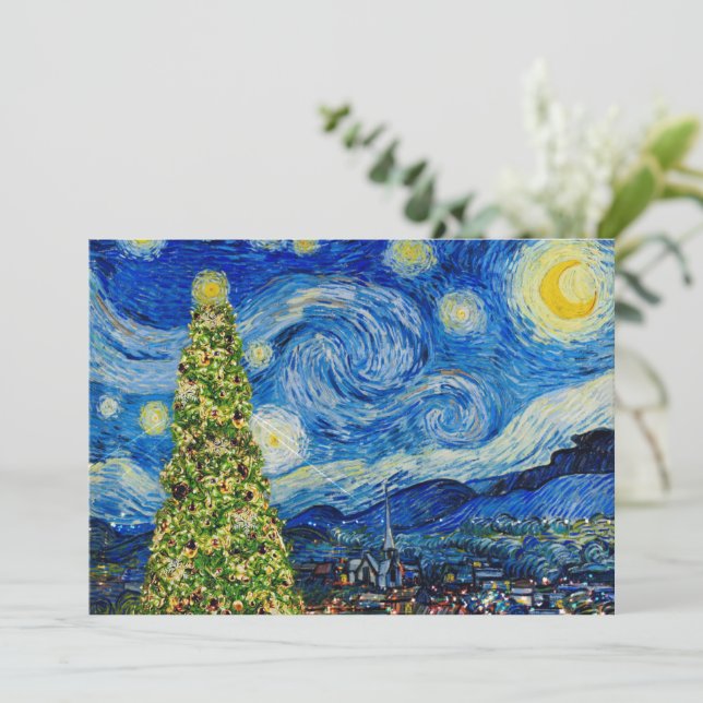 Van Gogh Starry Nuit - Noëls Numéro de table (Debout devant)