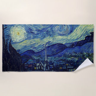 Van Gogh Starry Serviette de plage de nuit