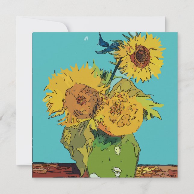 Van Gogh Style Tournesols Abstraits (Devant)