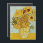 Van Gogh - Vase avec 12 tournesols Carte magnétiqu<br><div class="desc">Vase avec douze tournesols / Vase avec douze douze tournesols - Vincent Van Gogh,  août 1888 - Sunflowers 1888 troisième version (F456)</div>