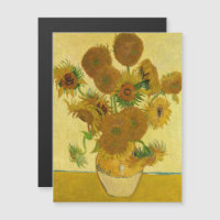 Van Gogh - Vase avec 15 tournesols Carte magnétiqu