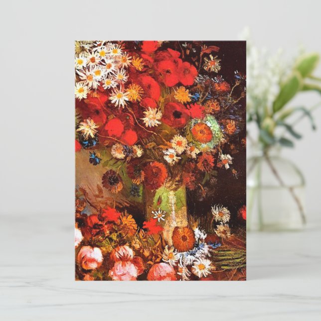 Van Gogh - Vase avec des pavots, des fleurs de Cor (Debout devant)