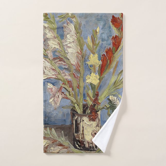 Van Gogh Vase avec Gladioli et China Asters (Serviette à main)