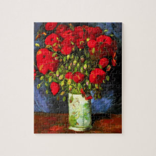 Van Gogh Vase Avec Le Puzzle Des Poppies Rouges