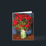 Van Gogh Vase avec Red Poppies Carte de note<br><div class="desc">Vase Van Gogh avec carte de billet Red Poppies. Peinture à l'huile sur toile de 1886. Vase with Red Poppies est l'une des peintures florales les plus populaires de Van Gogh. L'artiste a consacré de multiples oeuvres au pavot, et cette dynamique vie morte est peut-être son plus vibrant. Un grand...</div>