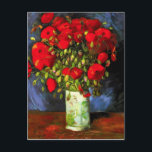 Van Gogh Vase Avec Red Poppies Carte Postale<br><div class="desc">Vase Van Gogh avec carte postale Red Poppies. Peinture à l'huile sur toile de 1886. Vase with Red Poppies est l'une des peintures florales les plus populaires de Van Gogh. L'artiste a consacré de multiples oeuvres au pavot, et cette dynamique vie morte est peut-être son plus vibrant. Un grand cadeau...</div>
