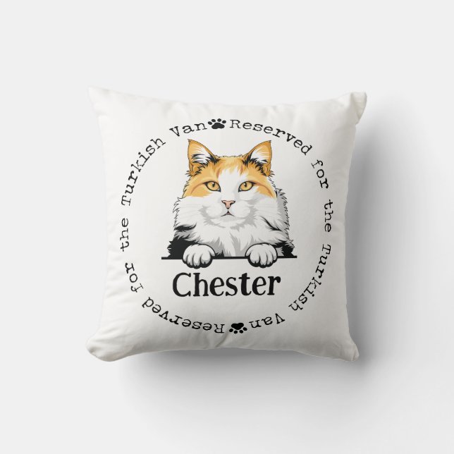 Van turc réservé pour le Coussin de chat - Custom (Recto)