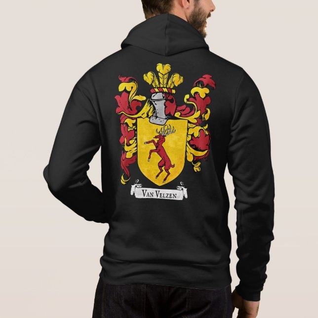 Van Velzen Armoiries Sweat - shirt à capuche mascu (Dos)