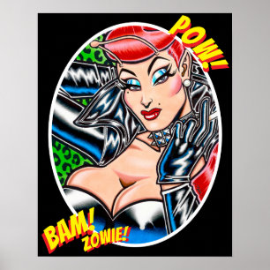 Vana DeVinyl™/Manteau de Biker/Bam! Affiche