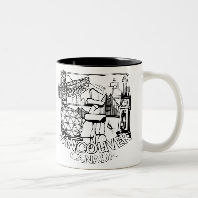 Vancouver C.-B. Canada Tasses à café Mugs & Lunett (Droit)
