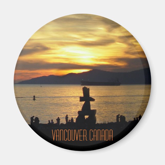 Vancouver Magnet Souvenir Sunset Beach Magnets (Devant)