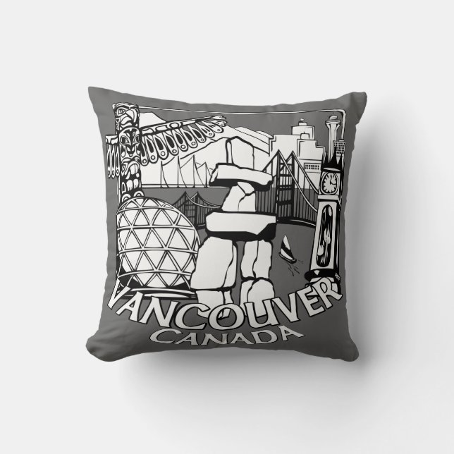 Vancouver Souvenir Coussin Vancouver Cadeaux emblé (Recto)